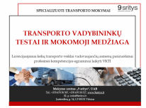 TRANSPORTO VADYBININKO KURSAI EGZAMINUI LTSA