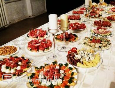 Vestuvės, maistas vestuvėms. Paruošimas, prista